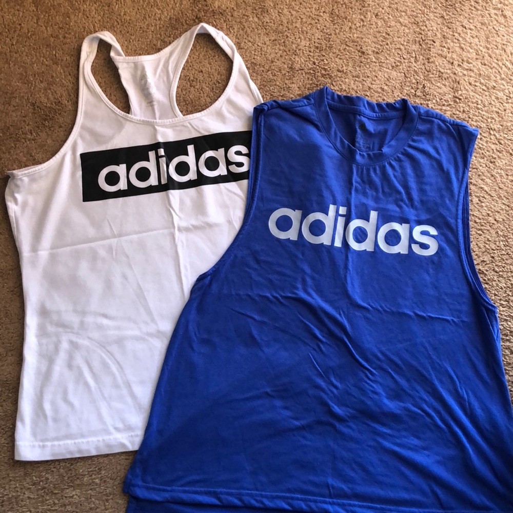 Women’s adidas tank tops- see description for sizes